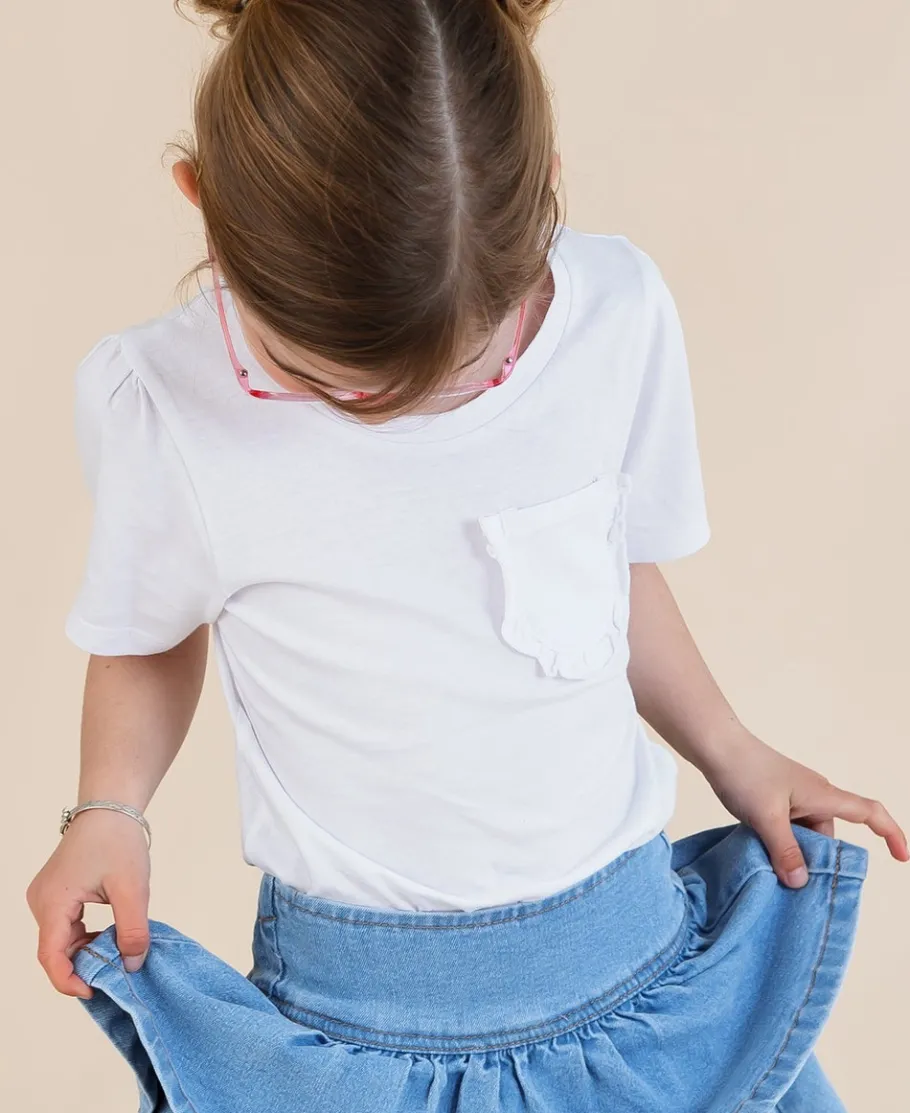 Hot Little Kids' Plain Essential Pocket Tee Kids Tops|T-Shirts