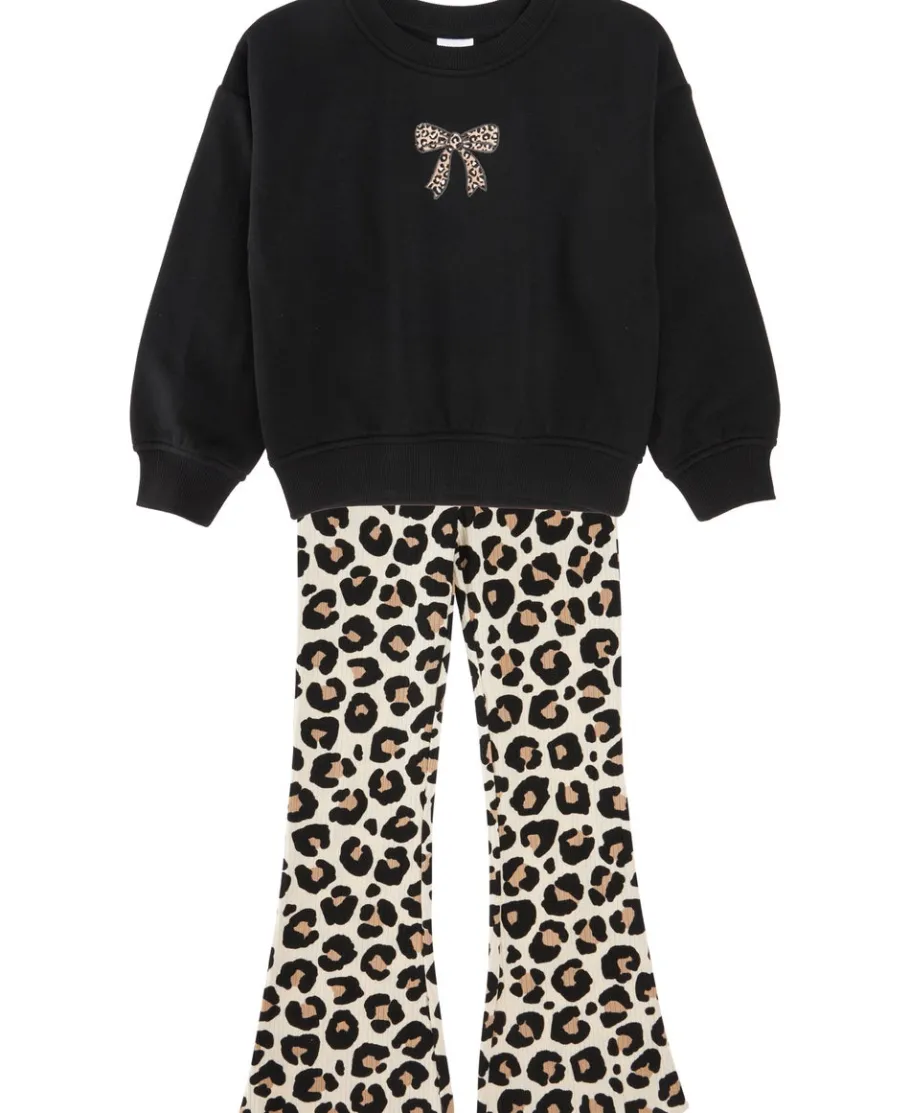 Clearance Little Kids' Printed Sweat & Rib Flare Set Kids Sweats + Fleece|Kids 1 - 7
