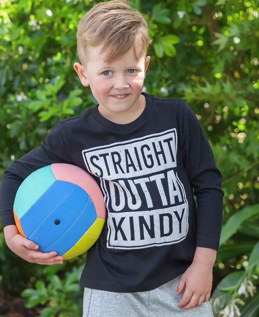 Hot Little Kids' Puff Print Long Sleeve Tee Kids Tops|T-Shirts