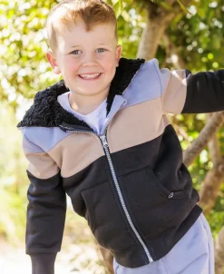 Clearance Little Kids' Spliced Sherpa Zip Hoodie Kids Sweats + Fleece|Kids 1 - 7