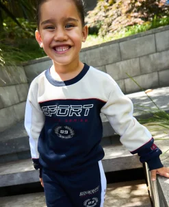 Best Little Kids' Sporty Panelled Sweatshirt Kids Sweats + Fleece|Tops
