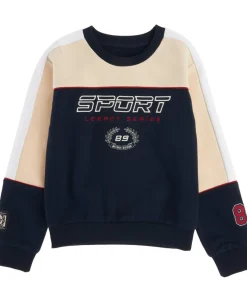 Best Little Kids' Sporty Panelled Sweatshirt Kids Sweats + Fleece|Tops