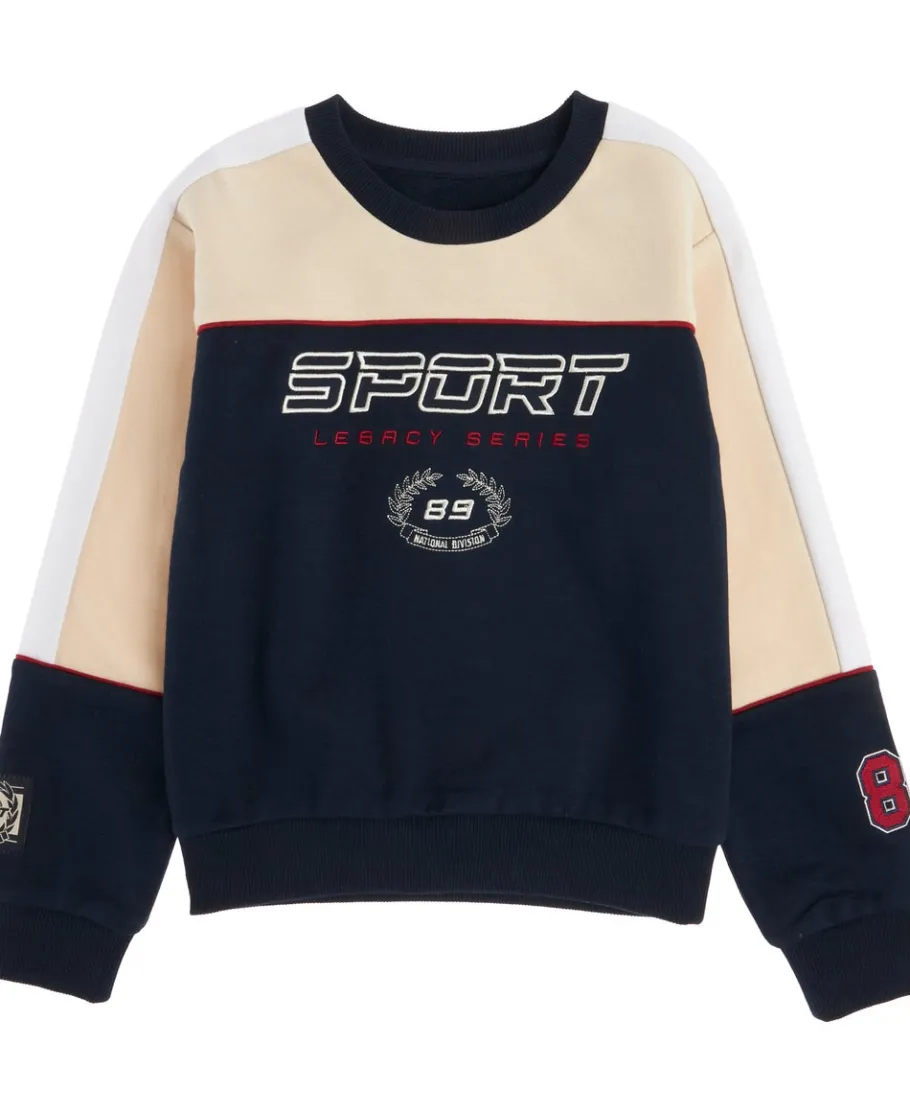 Best Little Kids' Sporty Panelled Sweatshirt Kids Sweats + Fleece|Tops