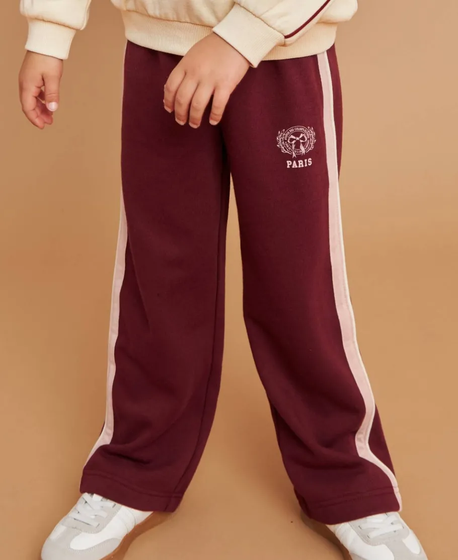 Discount Little Kids' Sporty Side Panel Wide Trackpants Kids Sweats + Fleece|Bottoms