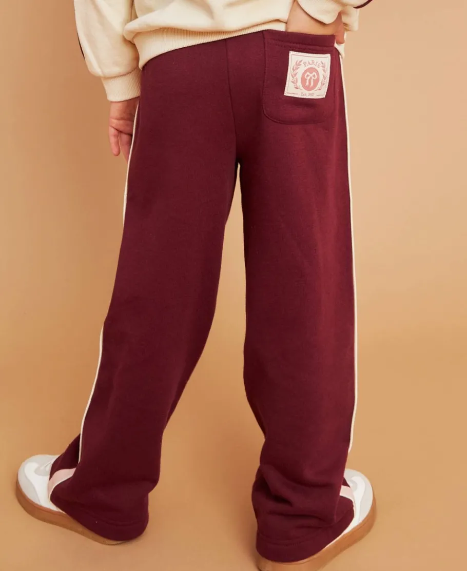 Discount Little Kids' Sporty Side Panel Wide Trackpants Kids Sweats + Fleece|Bottoms