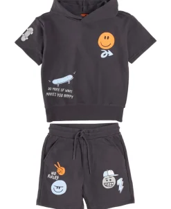 New Little Kids' Terry Print Tee & Short Set Kids Bottoms|Kids 1 - 7