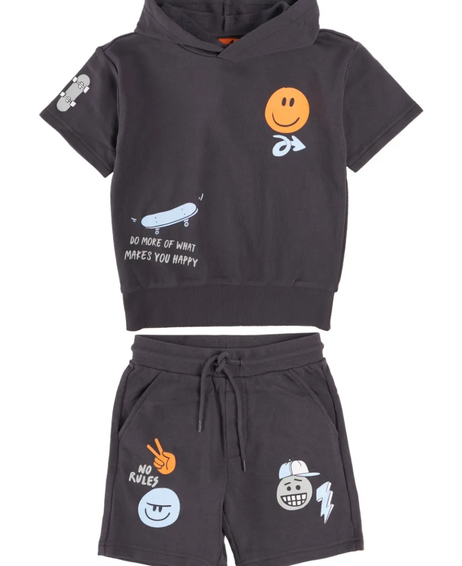 New Little Kids' Terry Print Tee & Short Set Kids Bottoms|Kids 1 - 7