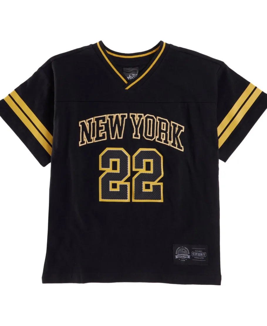 Outlet Little Kids' V Neck Sporty Jersey Print Tee Kids Tops|T-Shirts