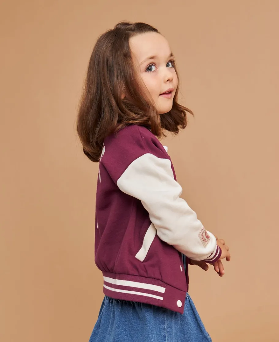 Fashion Little Kids' Varsity Sweat Bomber Kids Sweats + Fleece|Jackets