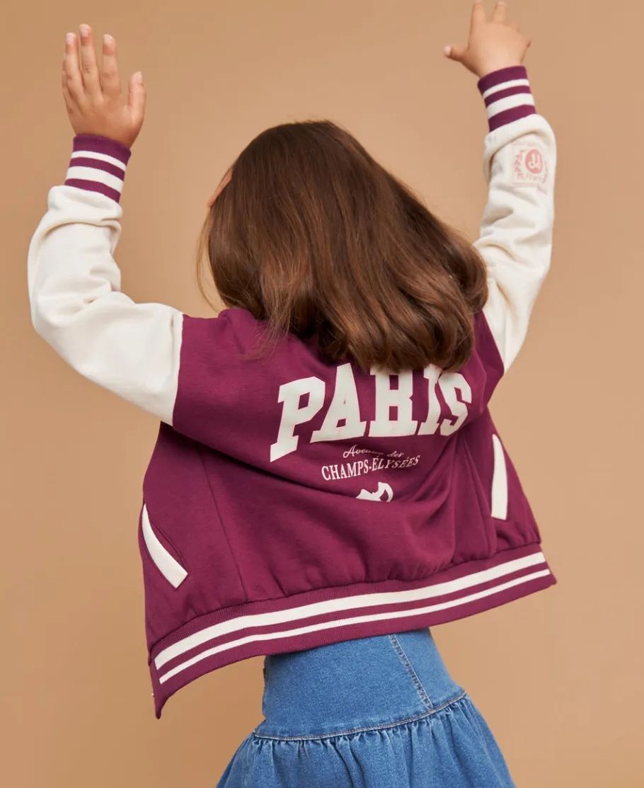 Fashion Little Kids' Varsity Sweat Bomber Kids Sweats + Fleece|Jackets