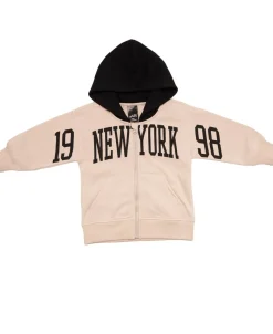 New Little Kids' Zip Print Hoodie Kids Sweats + Fleece|Tops