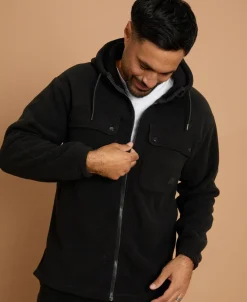 Discount Men's Bonded Longline Pocket Fleece Knitwear & Sweats|Jackets & Coats