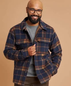 Discount Men's Shearling Lined Check Jacket Jackets & Coats