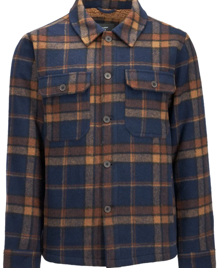 Discount Men's Shearling Lined Check Jacket Jackets & Coats