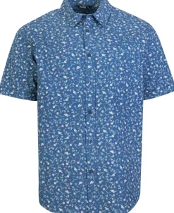 Outlet Men's Short Sleeve Cotton Slub Shirt Tops|Shirts