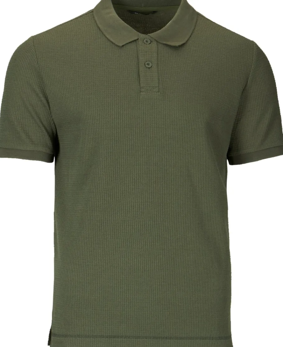 New Men's Waffle Polo Tops