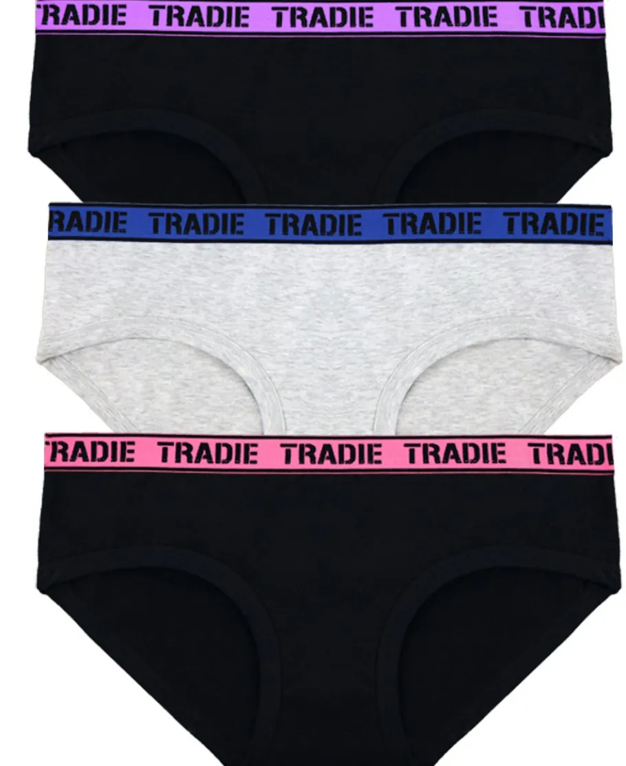 Fashion TRADIE Ladies 3 Pack Boyleg Briefs Women Lingerie|Womens Briefs