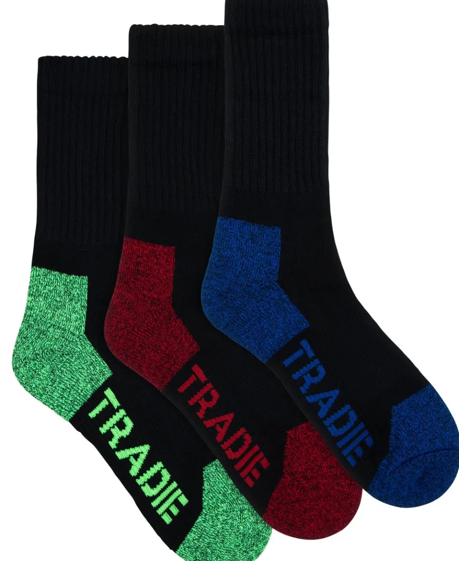 New TRADIE Men's Work Sock 3 pack Socks|Mens Hosiery