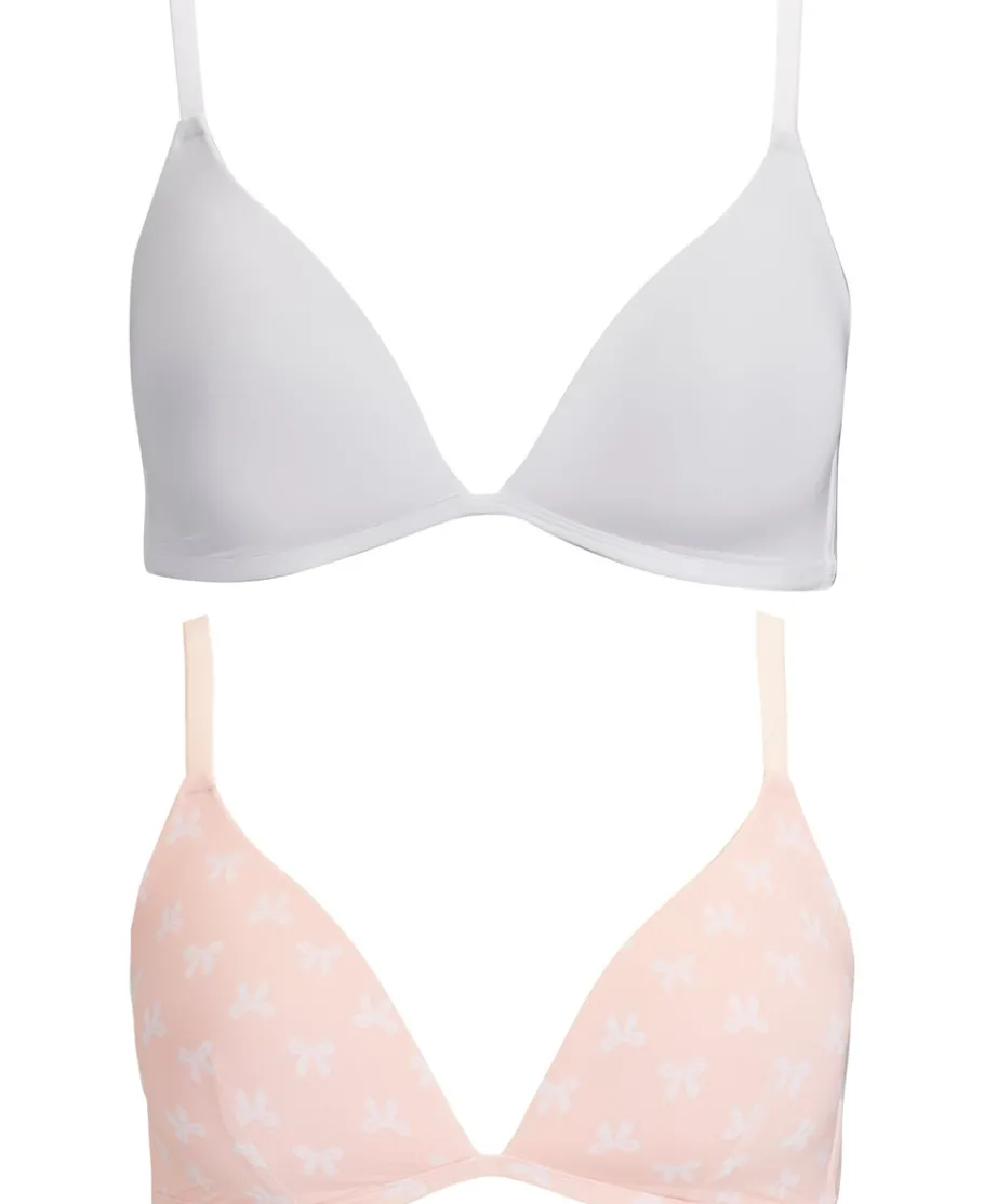 New Women's 2 Pack Wirefree Teen Bra Women Lingerie|Womens Bras