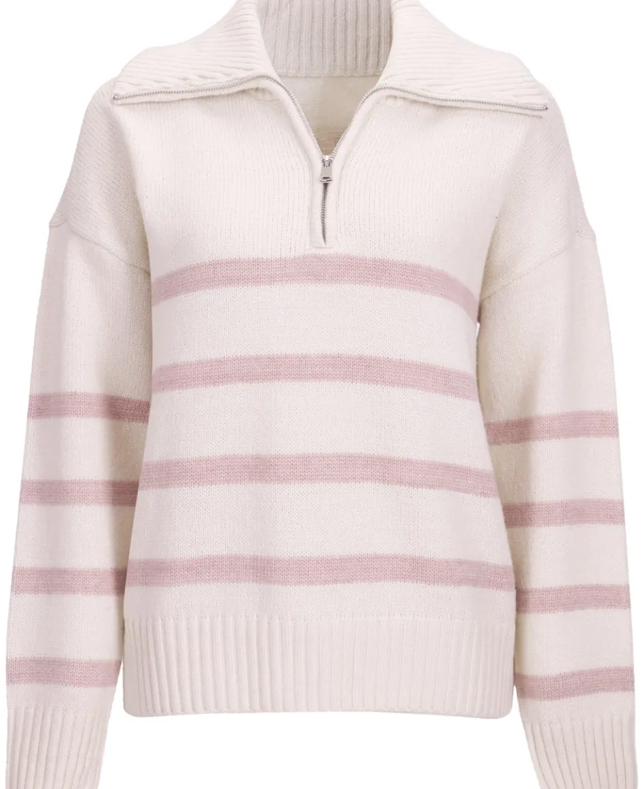 Fashion Women's 1/4 Zip Collared Jumper Women Knitwear