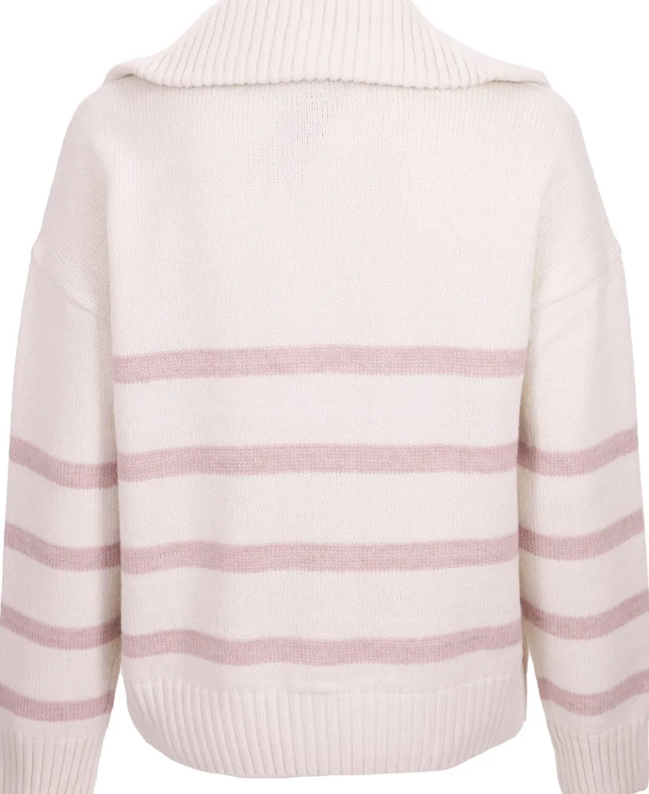 Fashion Women's 1/4 Zip Collared Jumper Women Knitwear