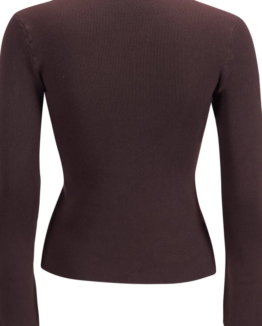 New Women's Asymmetric Knit Long Sleeve Top Women T-Shirts|Tops