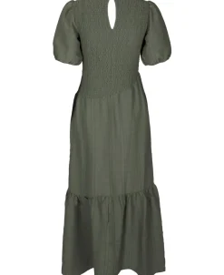 Discount Women's Asymmetric Shirred Midi Dress Women Dresses