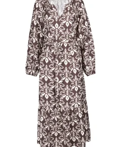 New Women's Blouson Sleeve Midi Dress Women Dresses