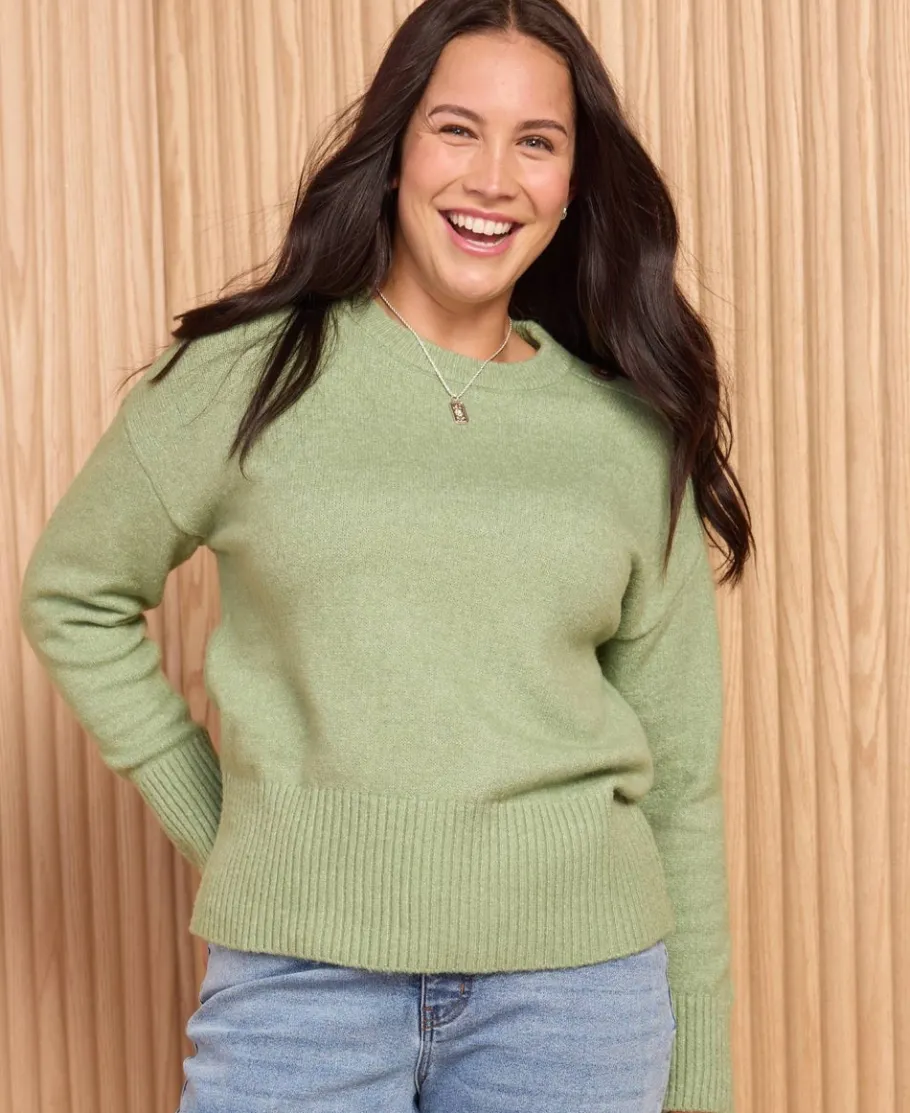 Clearance Women's Button Crew Jumper Women Knitwear