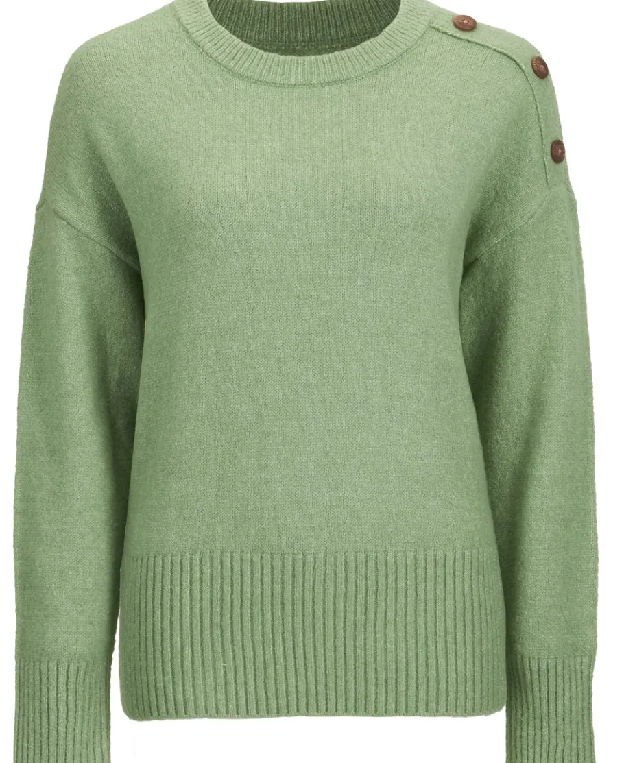 Clearance Women's Button Crew Jumper Women Knitwear