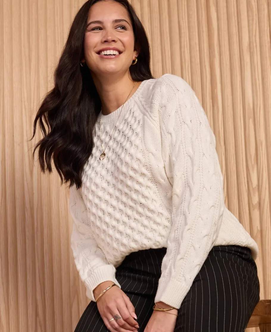 New Women's Cable Jumper Women Knitwear