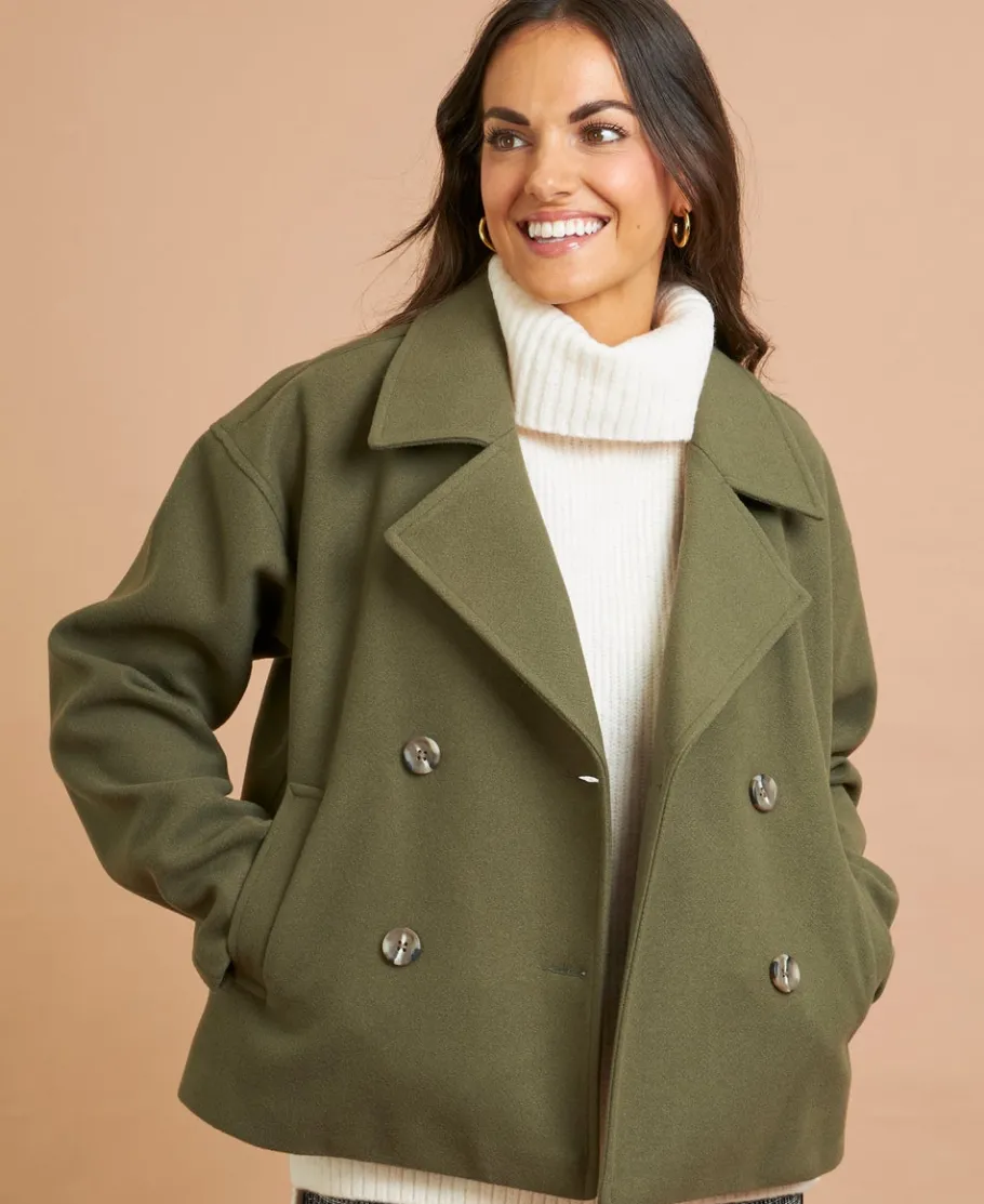 Outlet Women's Crop Coat Women Jackets & Coats