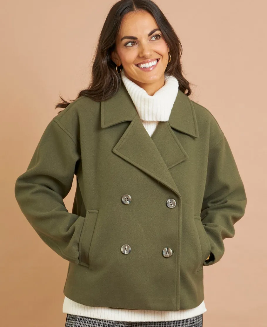 Outlet Women's Crop Coat Women Jackets & Coats