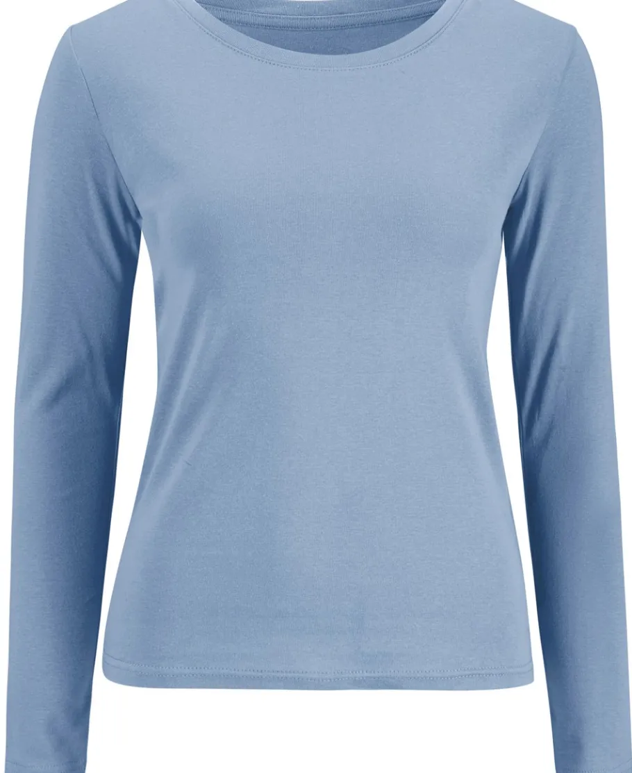 Best Women's Favourite Long Sleeve Basic Rib Cotton Top Women Tops|Plus Size
