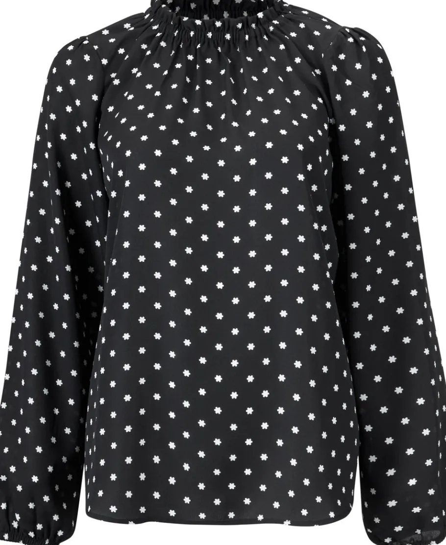 Outlet Women's Frill Neck Blouse Women Tops