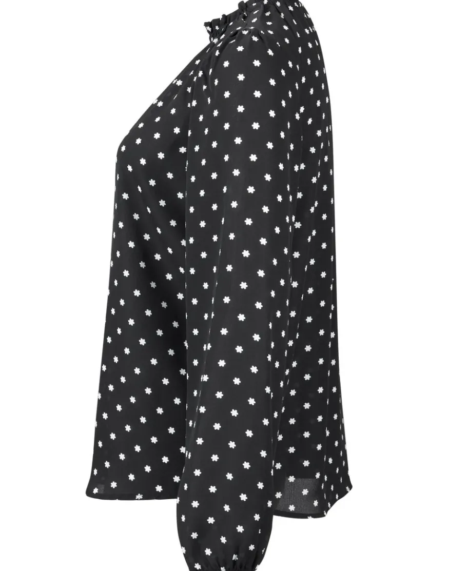 Outlet Women's Frill Neck Blouse Women Tops