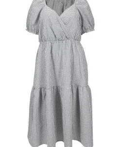 New Women's Isobelle Curve Wrap Front Midi Dress Women Plus Size|Dresses