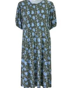 Clearance Women's Isobelle Knit Shirred Bodice Midi Dress Women Plus Size|Dresses