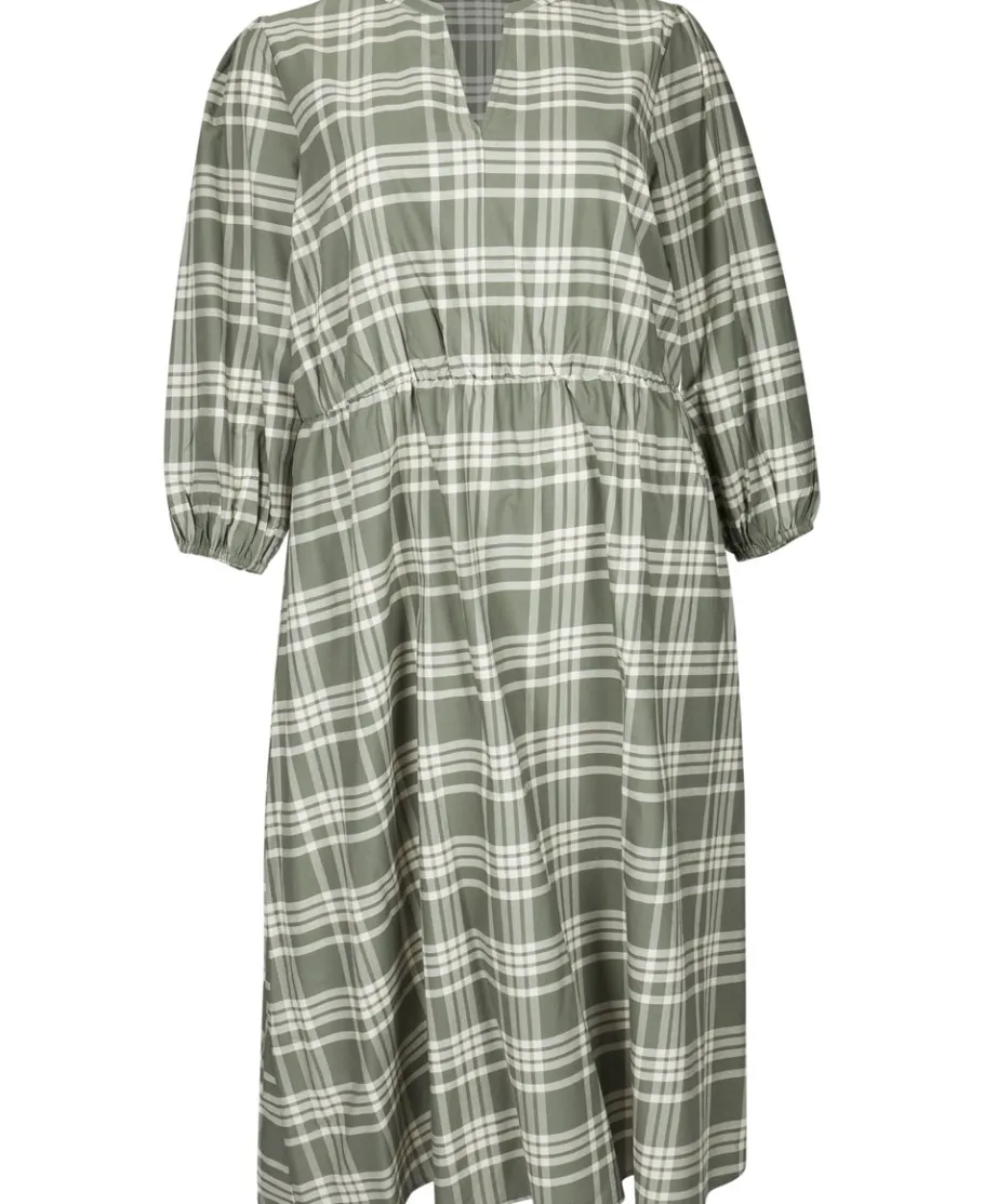 Sale Women's Isobelle V-Neck Gingham Midi Dress Women Plus Size|Dresses