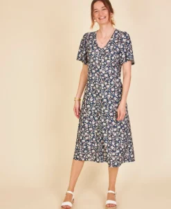 Fashion Women's Knit Jersey Midi Tea Dress Women Dresses