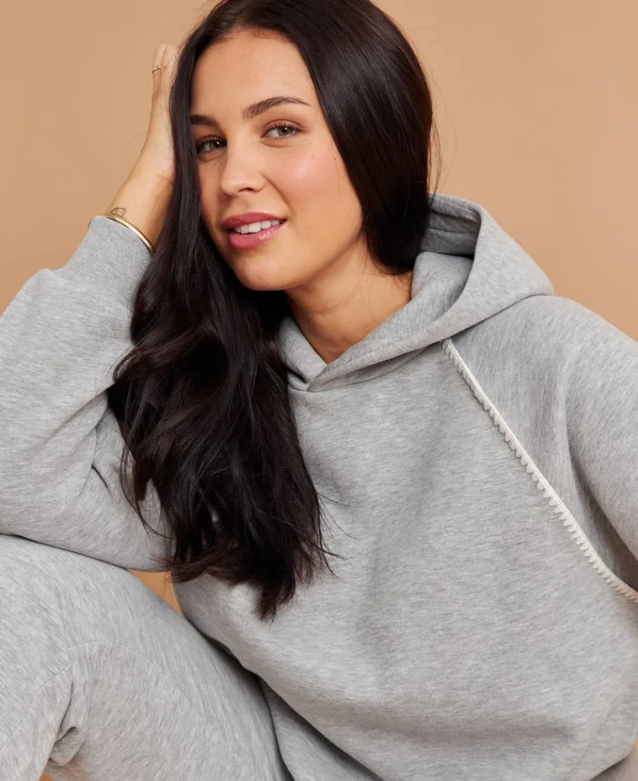 Clearance Women's Ladder Stitch Detail Hoodie Women Sweats & Fleece|Activewear & Leisure