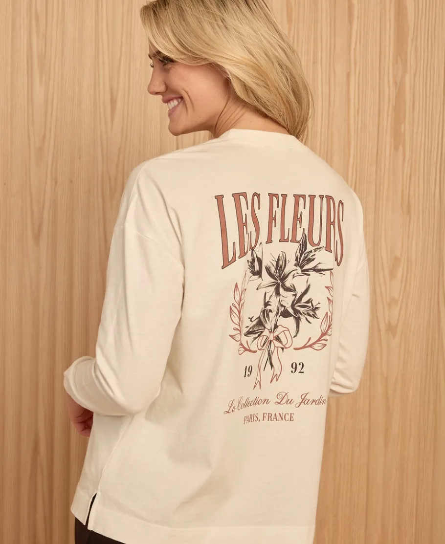 Best Women's Long Sleeve Print Tee Women T-Shirts|Tops