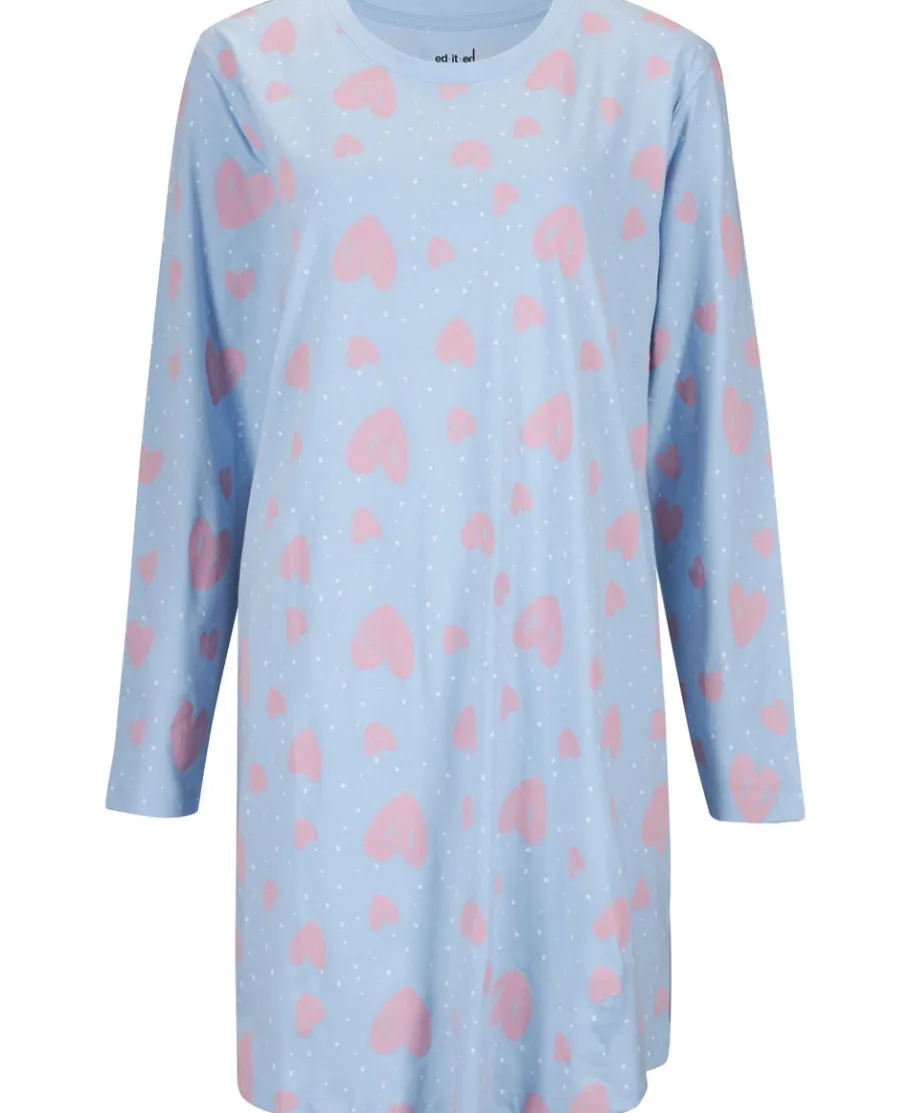 Hot Women's Long Sleeve Relaxed Fit Nightie Women Sleepwear