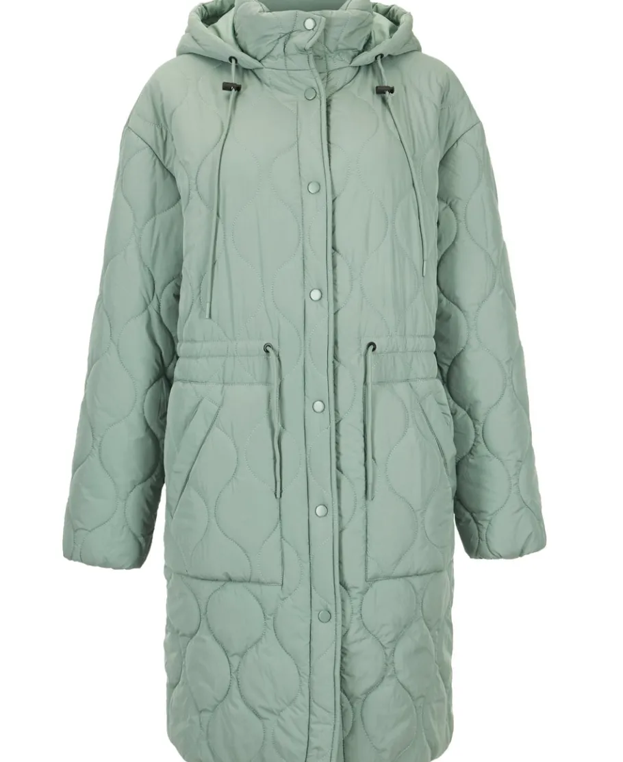 Clearance Women's Longline Quilted Puffer Jacket Women Jackets & Coats