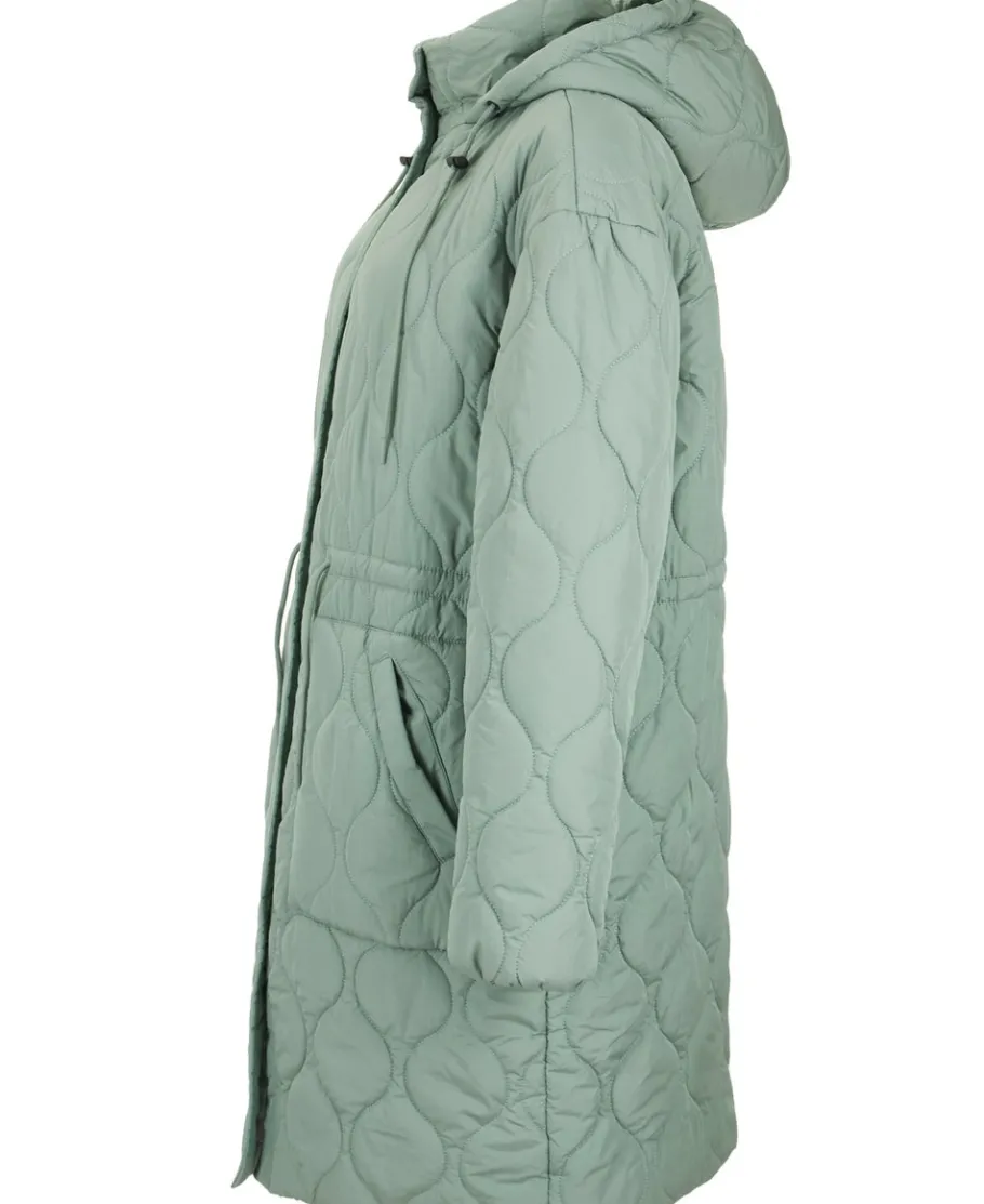 Clearance Women's Longline Quilted Puffer Jacket Women Jackets & Coats