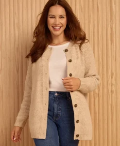 Best Women's Longline Rib Cardi Women Knitwear