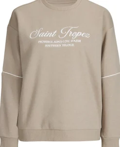 New Women's Piping Print Sweatshirt Women Sweats & Fleece