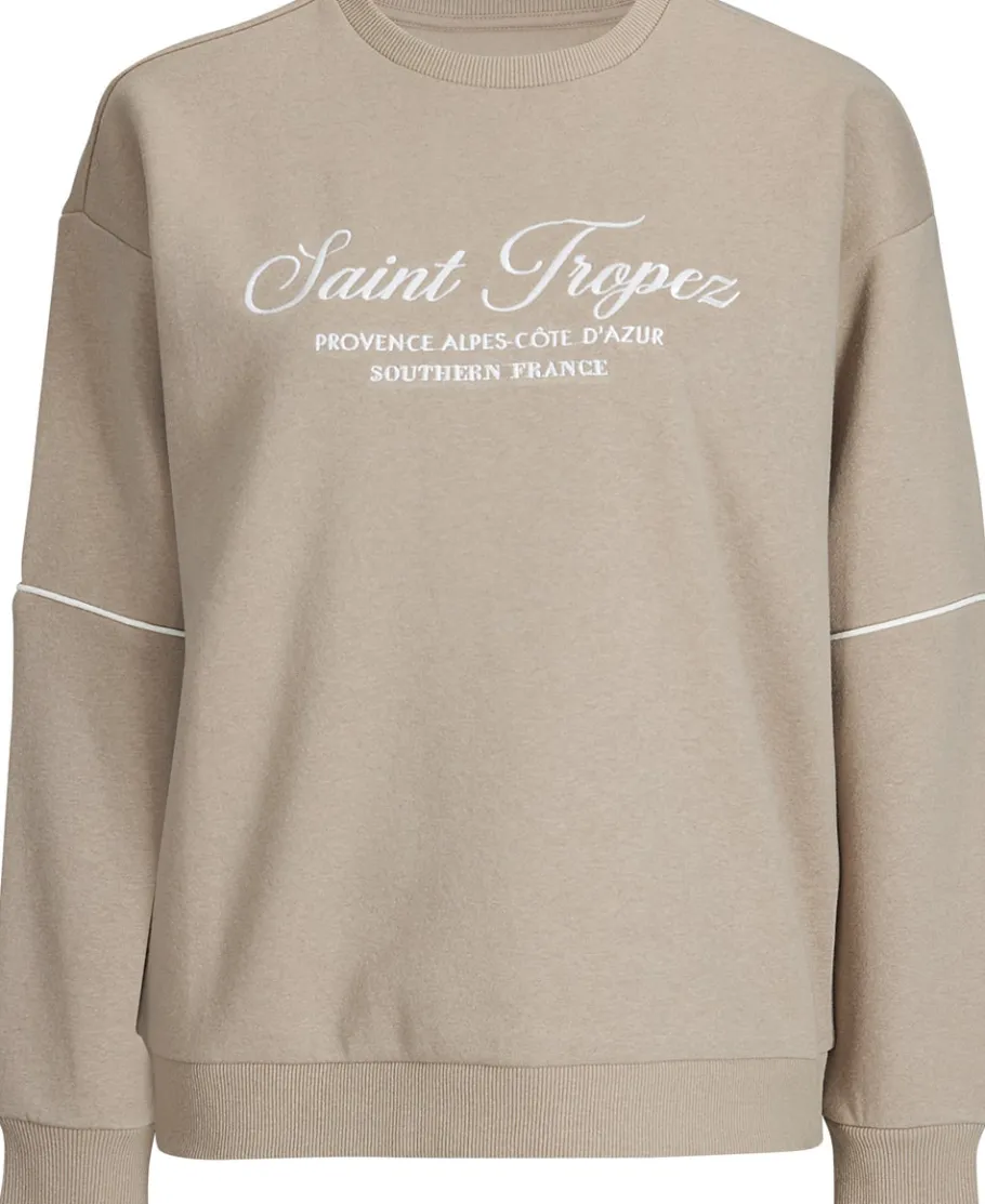 New Women's Piping Print Sweatshirt Women Sweats & Fleece