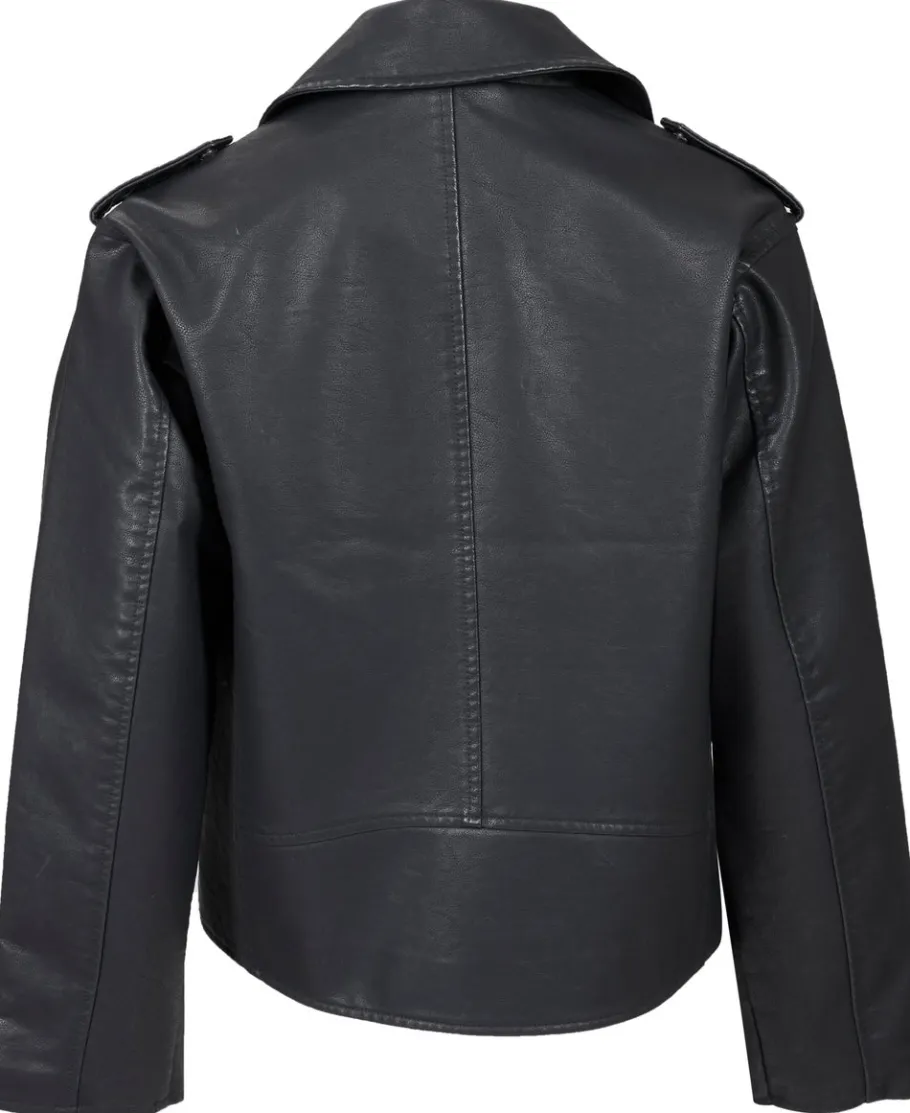 Online Women's Relaxed Pleather Jacket Women Jackets & Coats