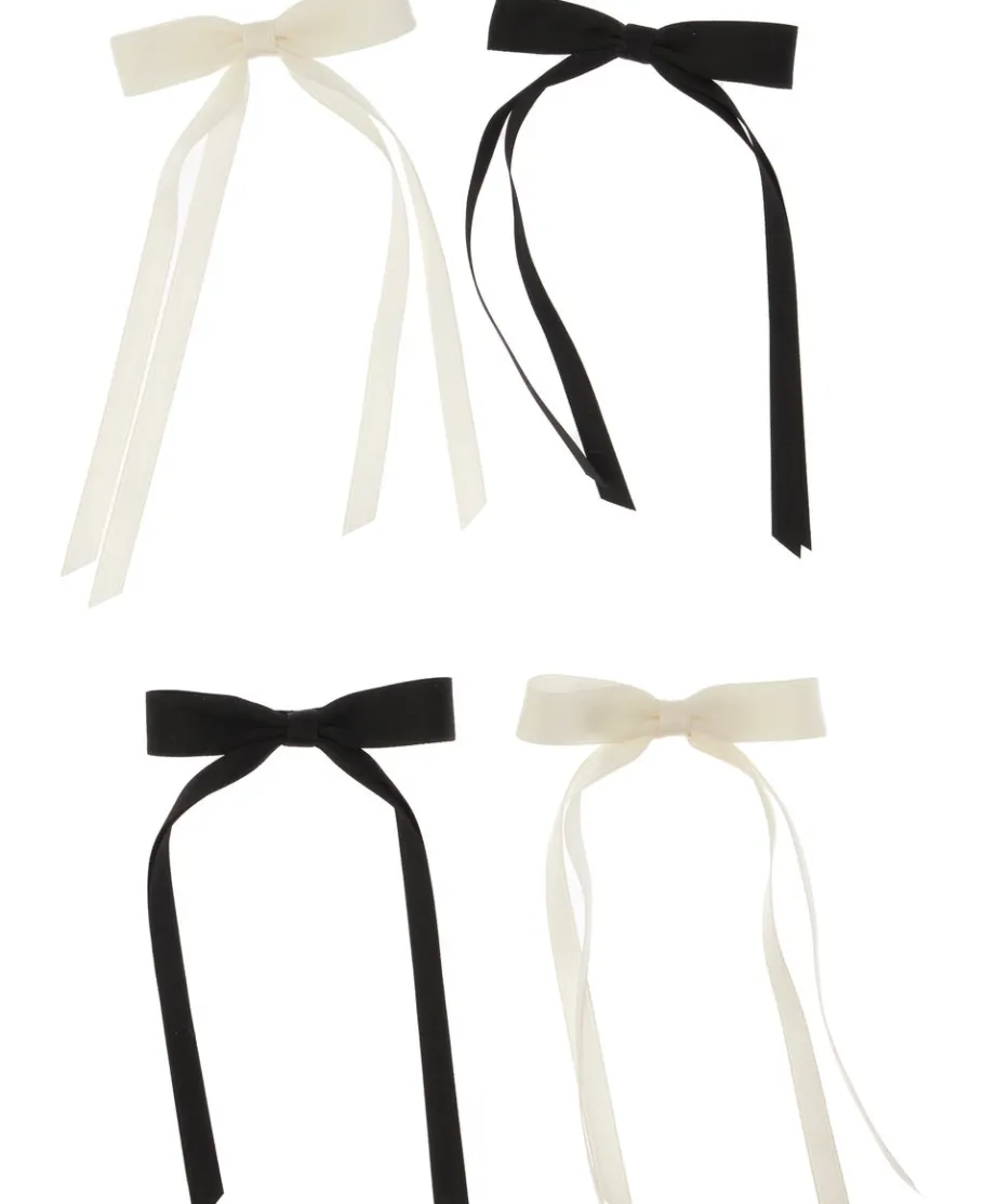 New Womens Satin Bow Clip 4pk Kids Accessories|Kids Accessories & Toys